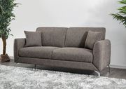 Brown linen-like fabric contemporary sofa by Furniture of America additional picture 3