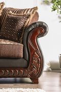 Dark brown rolled arms classic style sofa by Furniture of America additional picture 4