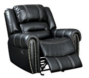 Motion / stitching / black leatherette recliner chair by Furniture of America additional picture 6