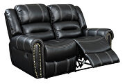 Motion / stitching / black leatherette recliner loveseat by Furniture of America additional picture 5
