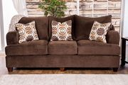 Choclate fabric casual style living room sofa by Furniture of America additional picture 2