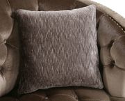 Brown flannelette fabric tufted loveseat by Furniture of America additional picture 2