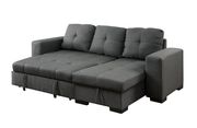 Simple casual reversible sectional sofa in gray fabric additional photo 3 of 4