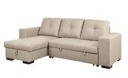 Simple casual reversible sectional sofa in ivory fabric additional photo 4 of 3