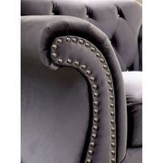 Gray fabric glam style tufted sofa by Furniture of America additional picture 5