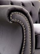Gray fabric glam style tufted chair by Furniture of America additional picture 2