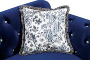 Blue fabric glam style tufted sofa by Furniture of America additional picture 3