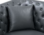 Gray leatherette modern tufted loveseat by Furniture of America additional picture 2