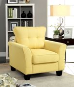 Transitional style yellow fabric casual sofa by Furniture of America additional picture 2