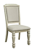 Antique white finish dining chair additional photo 2 of 1