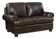 Top grain dark espresso brown sofa by Furniture of America additional picture 3