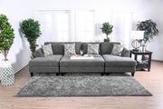 Gray chenille fabric modular 4pcs sectional by Furniture of America additional picture 5