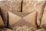 Classic style fabric / wood trim sectional in tan by Furniture of America additional picture 2