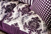 Purple premium fabric transitional style sofa additional photo 2 of 4