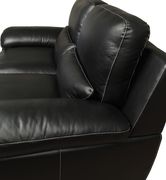 Black top grain leather match contemporary loveseat by Furniture of America additional picture 2