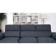 Blue fabric sectional w/ built-in bed additional photo 4 of 6