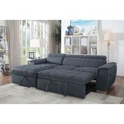 Blue fabric sectional w/ built-in bed by Furniture of America additional picture 6