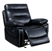 Black leather recliner sofa in contemporary style by Furniture of America additional picture 9