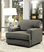 Gray linen-like fabric sofa in casual style by Furniture of America additional picture 2