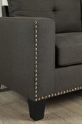 Graphite gray fabric sofa in contemporary style additional photo 2 of 1