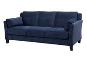 Navy flannelette fabric affordable sofa additional photo 2 of 4