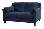 Navy flannelette fabric affordable sofa additional photo 3 of 4