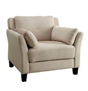 Beige flannelette fabric affordable sofa by Furniture of America additional picture 4