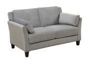 Gray flannelette fabric affordable sofa additional photo 3 of 4