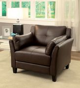 Casual brown contemporary affordable sofa additional photo 5 of 4
