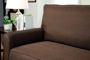 Transitional chocolate sofa brown w/ rolled arms by Furniture of America additional picture 3