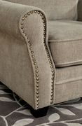 Tan brown chenille fabric casual style sofa additional photo 5 of 5