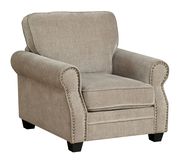 Tan brown chenille fabric casual style chair additional photo 2 of 1
