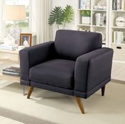 Black linen fabric modern style retro sofa by Furniture of America additional picture 3