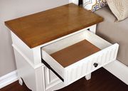 White/oak contemporary cottage style nightstand by Furniture of America additional picture 2