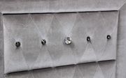 Flannelette fabric tufted modern bed in gray by Furniture of America additional picture 9