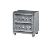 Flannelette fabric tufted modern bed in gray by Furniture of America additional picture 10
