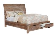 Rustic reclaimed wood style king size bed by Furniture of America additional picture 2