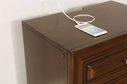 Brown cherry finish nightstand by Furniture of America additional picture 4