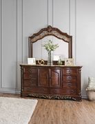 Brown cherry genuine marble top dresser by Furniture of America additional picture 2