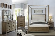 Light oak canopy style modern king bed by Furniture of America additional picture 2