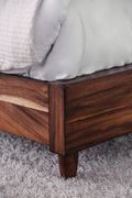 Burned wood design dark oak transitional king bed by Furniture of America additional picture 2