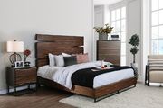 Two-toned man-made design transitional bed by Furniture of America additional picture 2