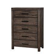 Wire-brushed rustic brown chest additional photo 2 of 1