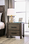 Wire-brushed rustic brown nightstand by Furniture of America additional picture 2