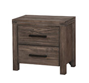 Wire-brushed rustic brown nightstand by Furniture of America additional picture 3