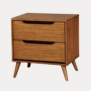 Mid-century modern style oak finish nightstand by Furniture of America additional picture 2