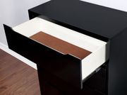 Mid-century modern style black finish platform bed additional photo 3 of 4