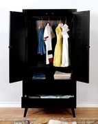 Mid-century modern style black finish armoire additional photo 2 of 1