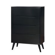 Mid-century modern style black finish chest by Furniture of America additional picture 2