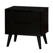 Mid-century modern style black finish nightstand by Furniture of America additional picture 2